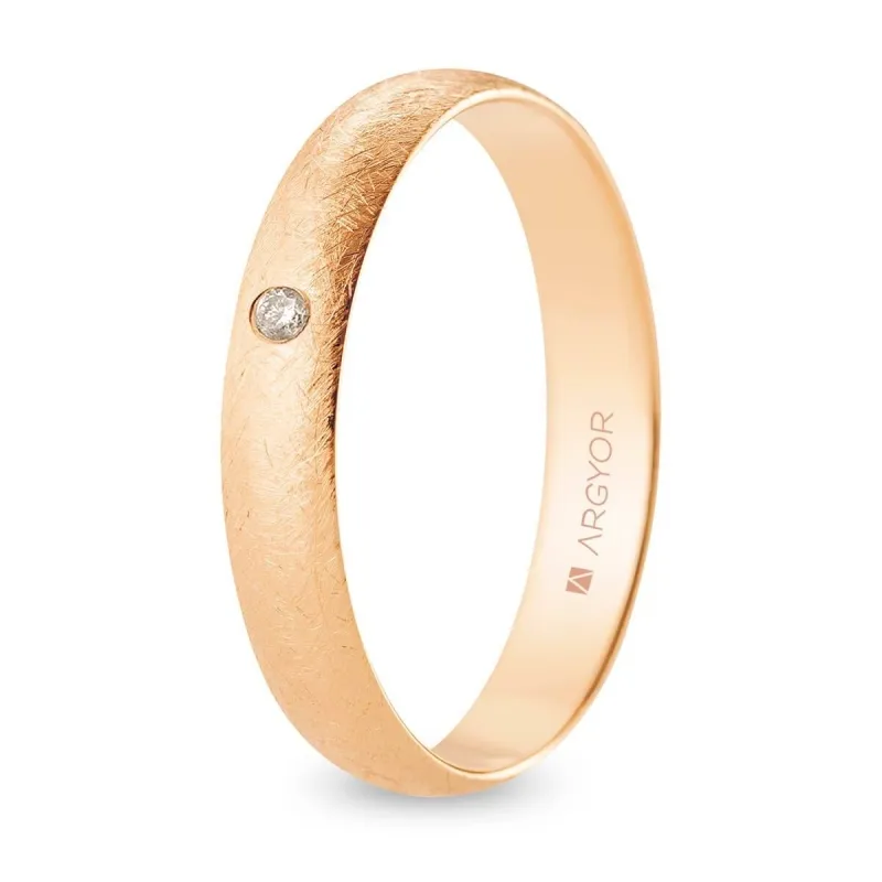 Alianza "Argyor" Diamante/Hielo Oro 18k 4mm (R40CH1D)