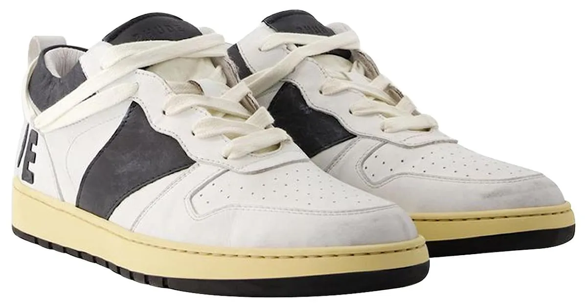 AUTRE MARQUE ZAPATILLAS BAJAS RHECESS  RHUDE  PIEL  BLANCO/DE COLOR NEGRO 