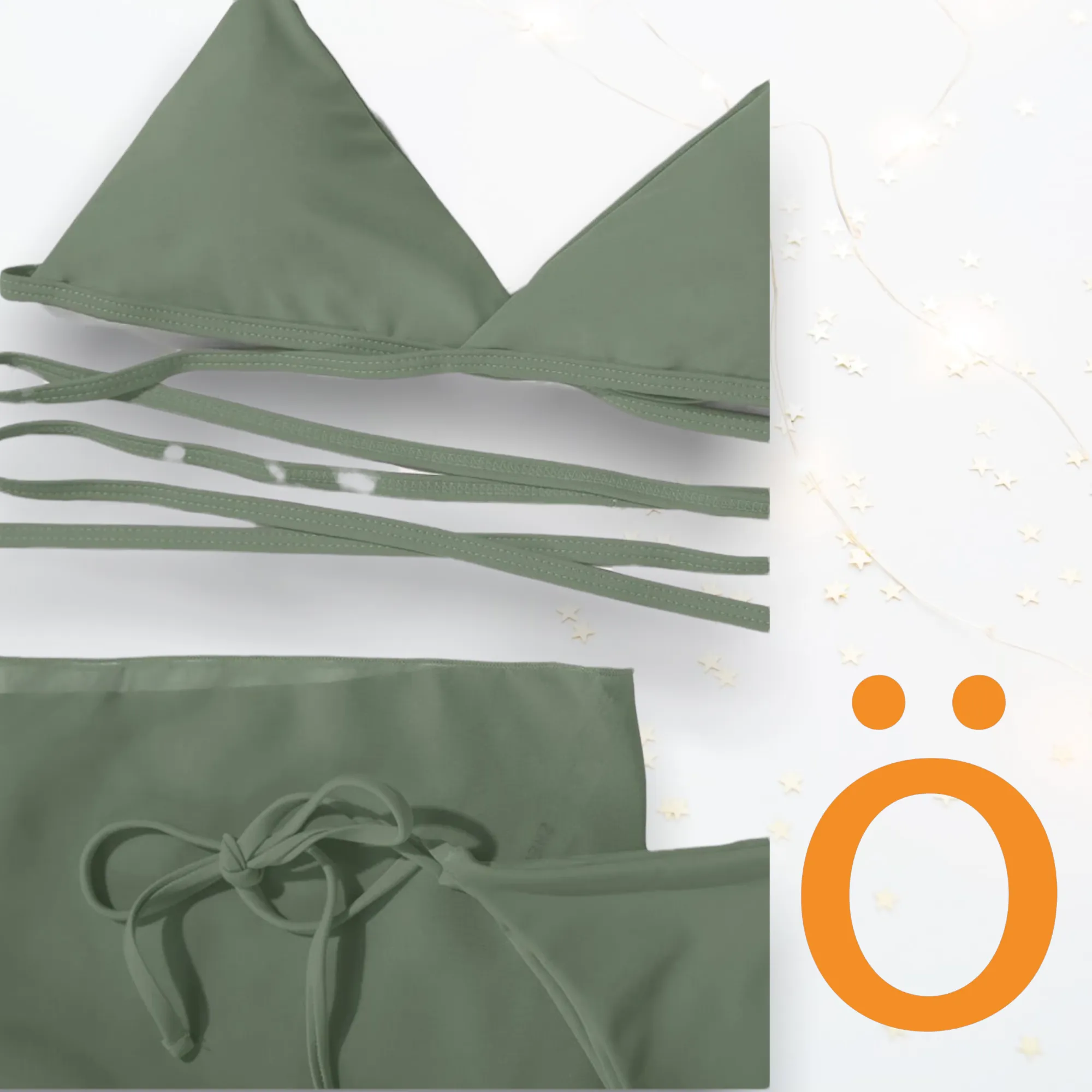 Bikini con pareo verde