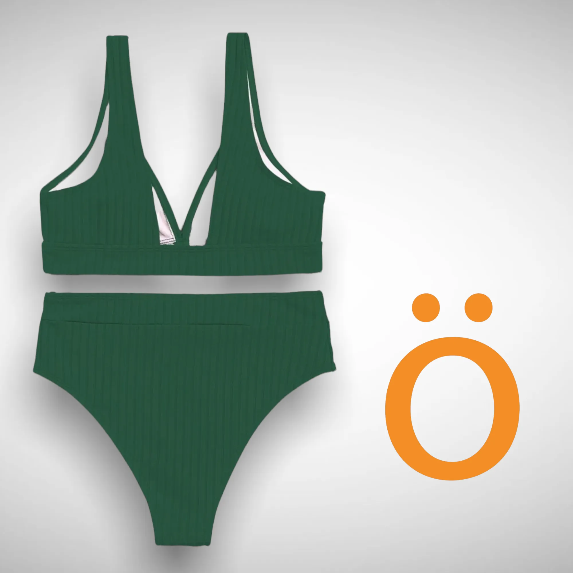Bikini verde rayas