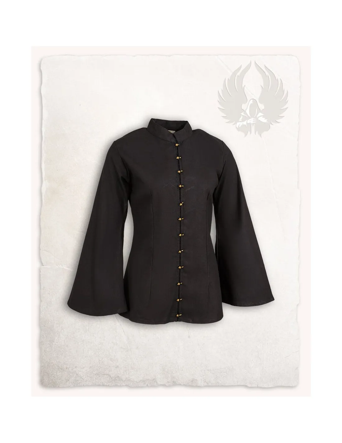Blusa pirata modelo Kassandra, color negro