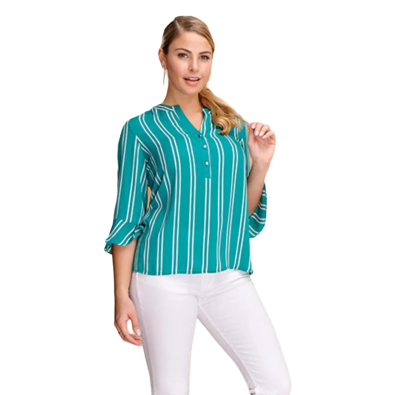Blusa verde rayas Lo fassi 7170