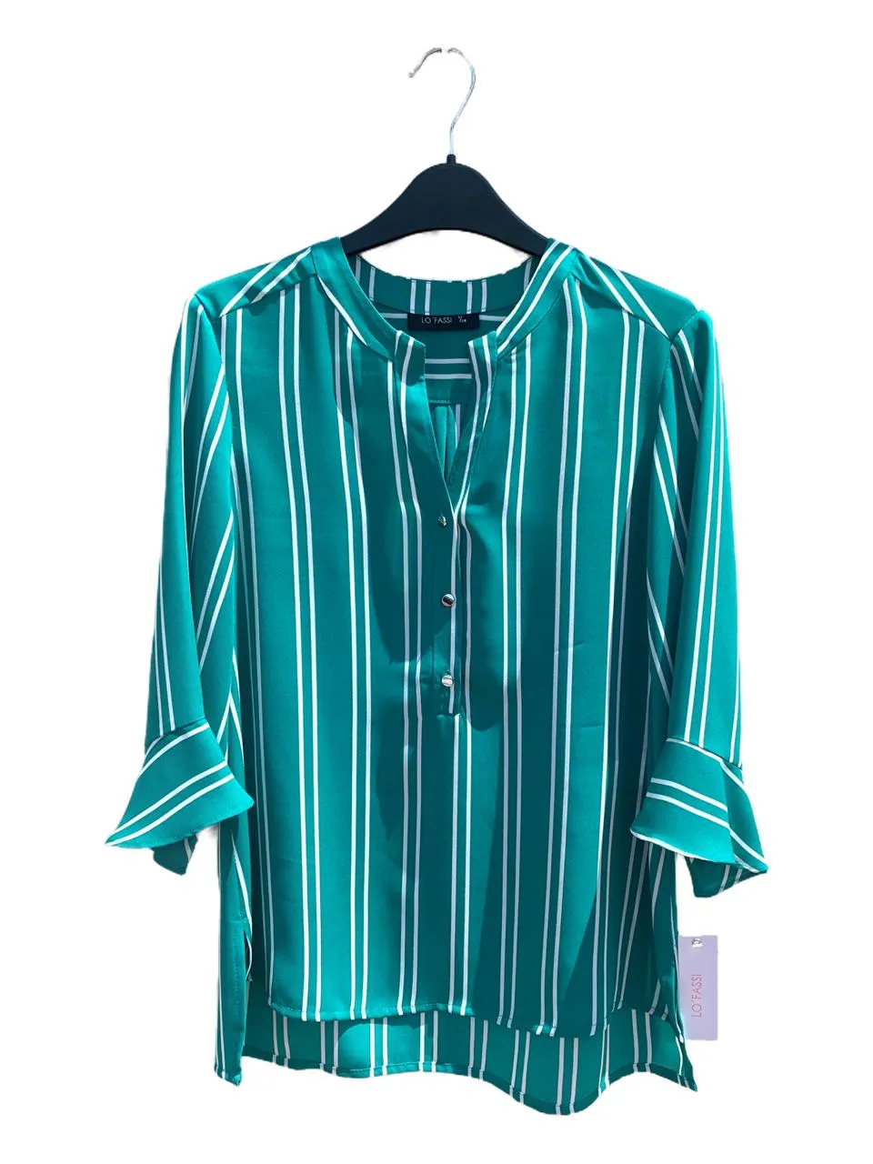 Blusa verde rayas Lo fassi 7170