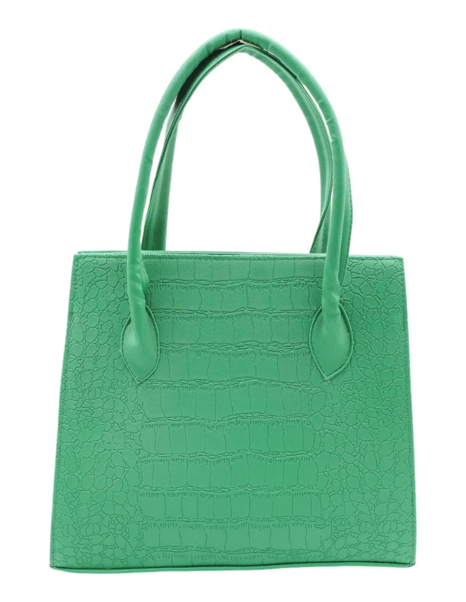 Bolsa Satchel en Piel vegana Color Verde