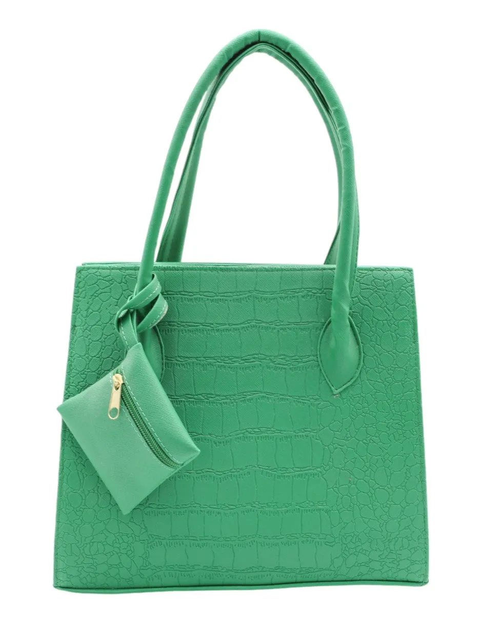 Bolsa Satchel en Piel vegana Color Verde