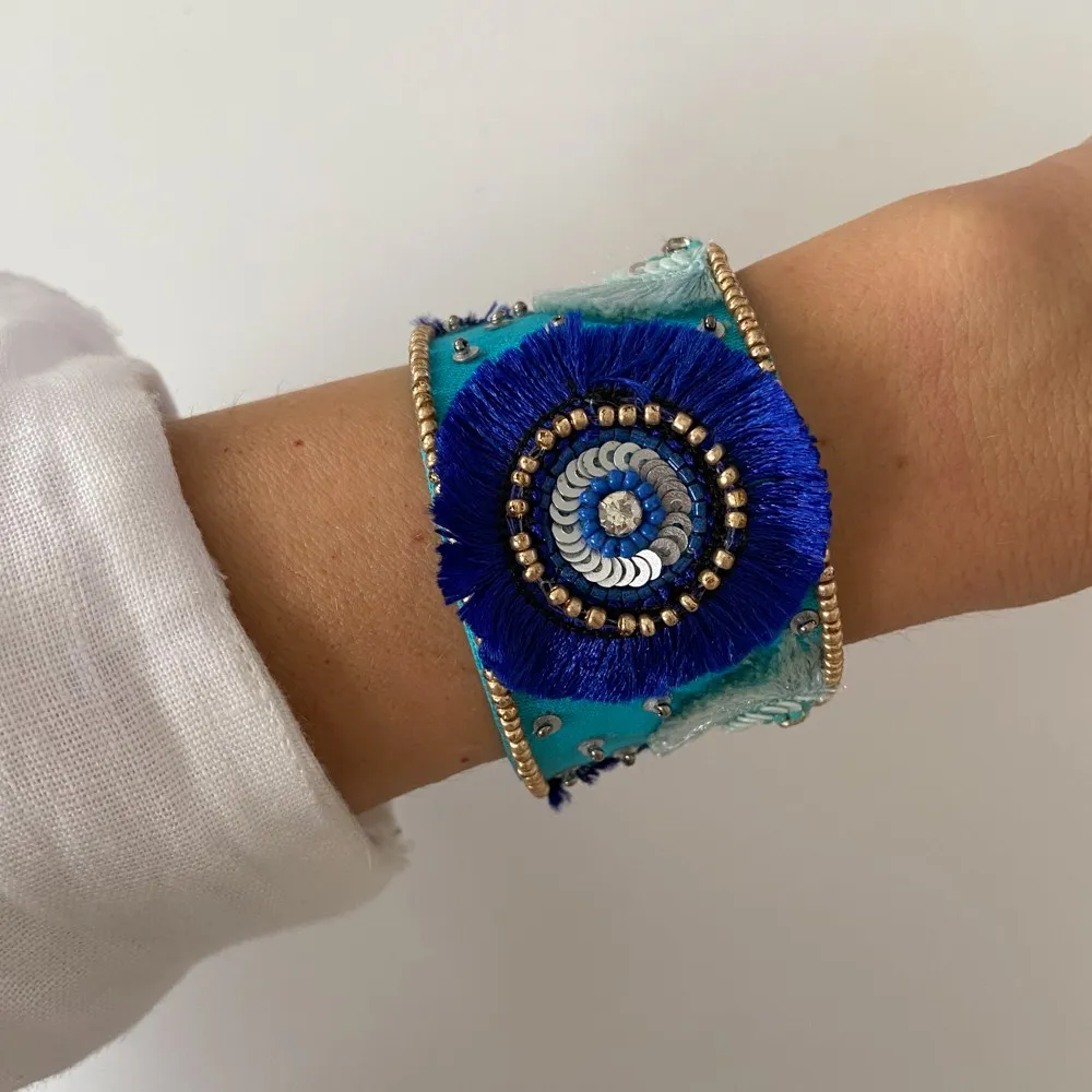 Brazalete Mambo Azul Oro