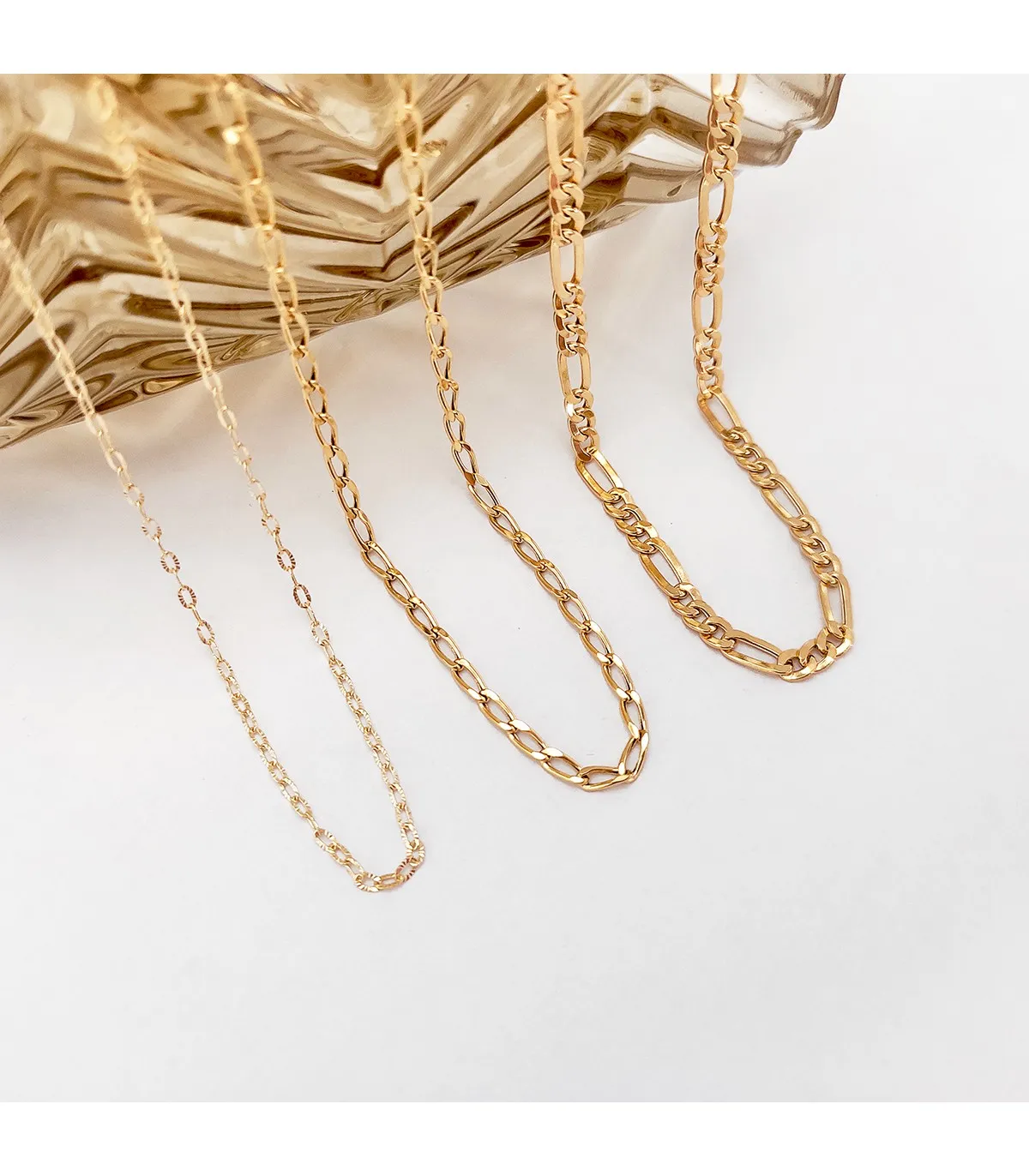 Cadena Forzada 1 mm 18 Ktes 50cm