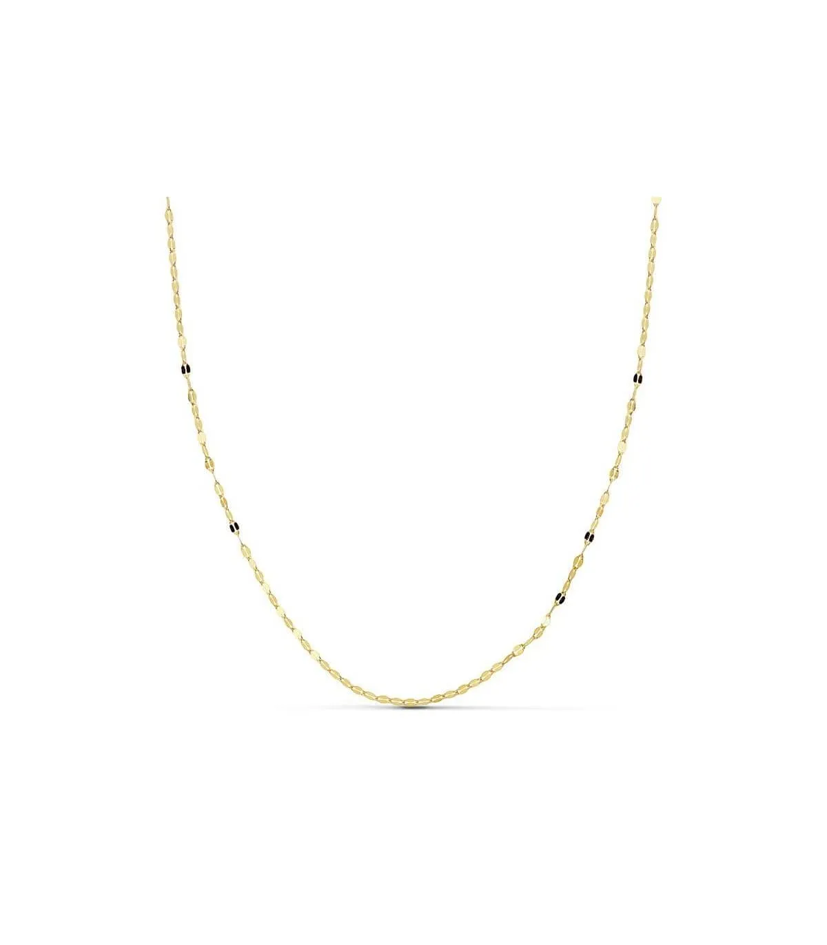 Cadena Martillada 1 mm 18 Ktes 50 cm