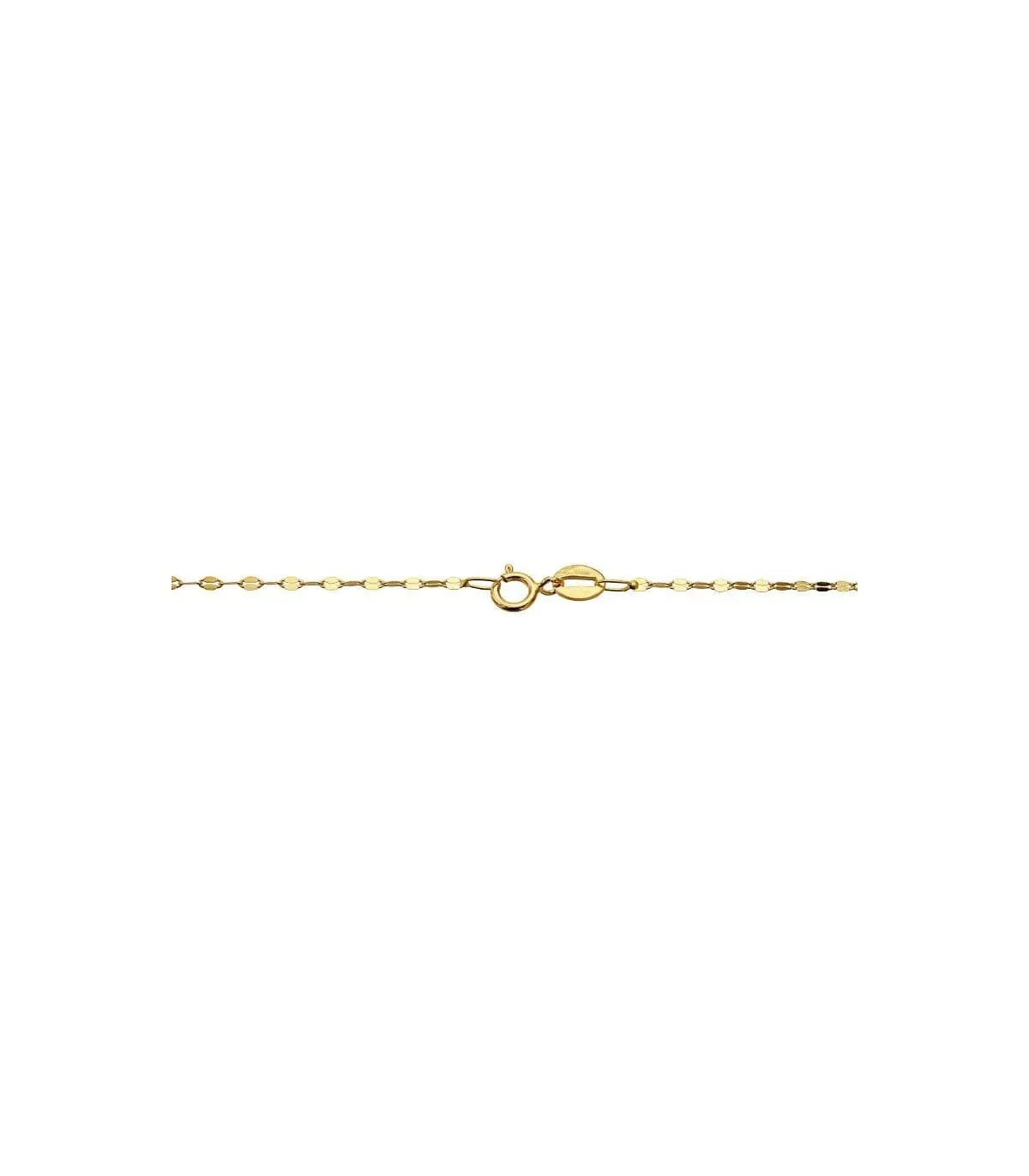 Cadena Martillada 1 mm 18 Ktes 50 cm