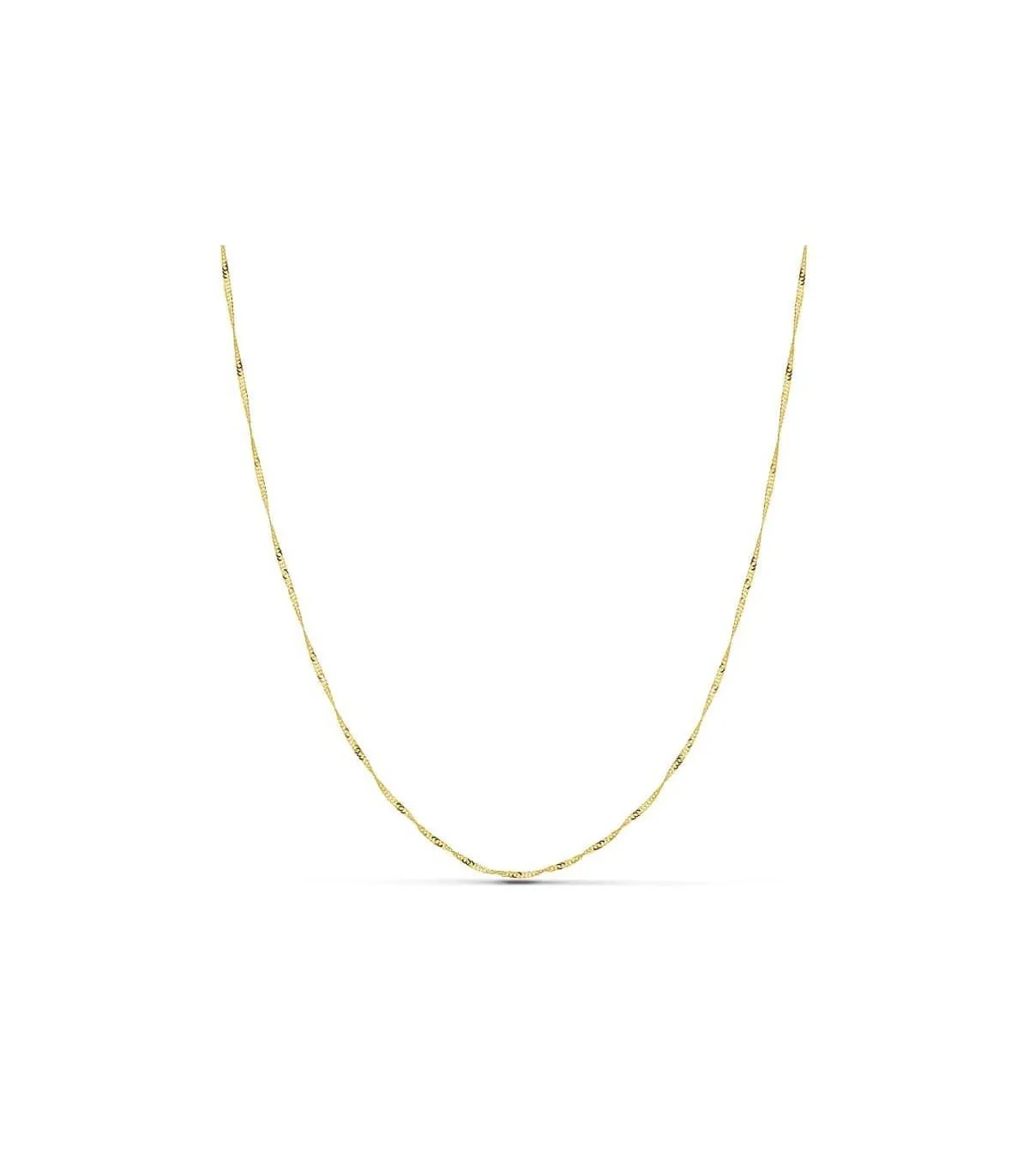 Cadena Singapur 1 mm 18 Ktes 40 cm
