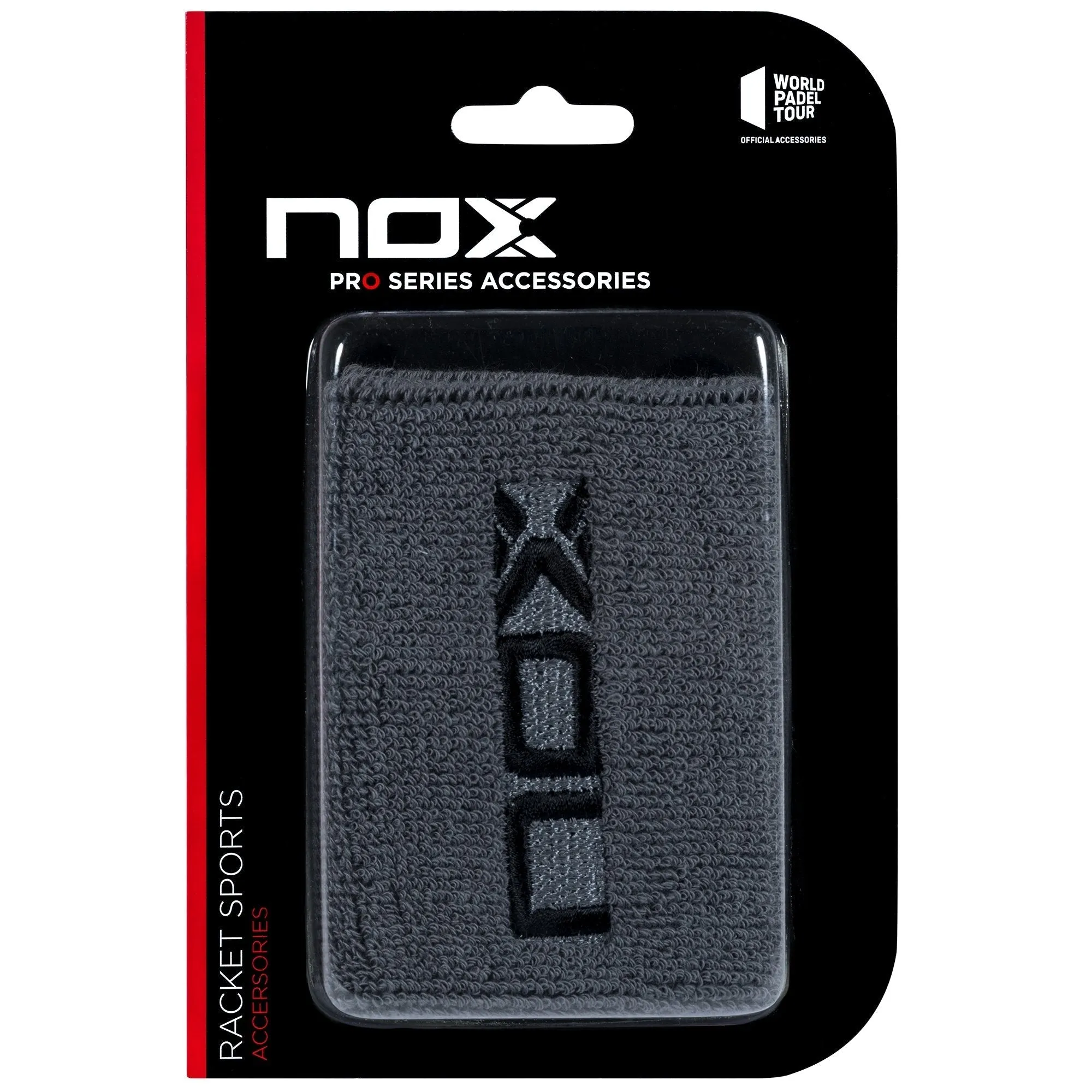 CAJA DE 6 UDS.  MUEQUERAS DEPORTIVAS GRIS/NEGRO (2 UDS/BLíSTER)