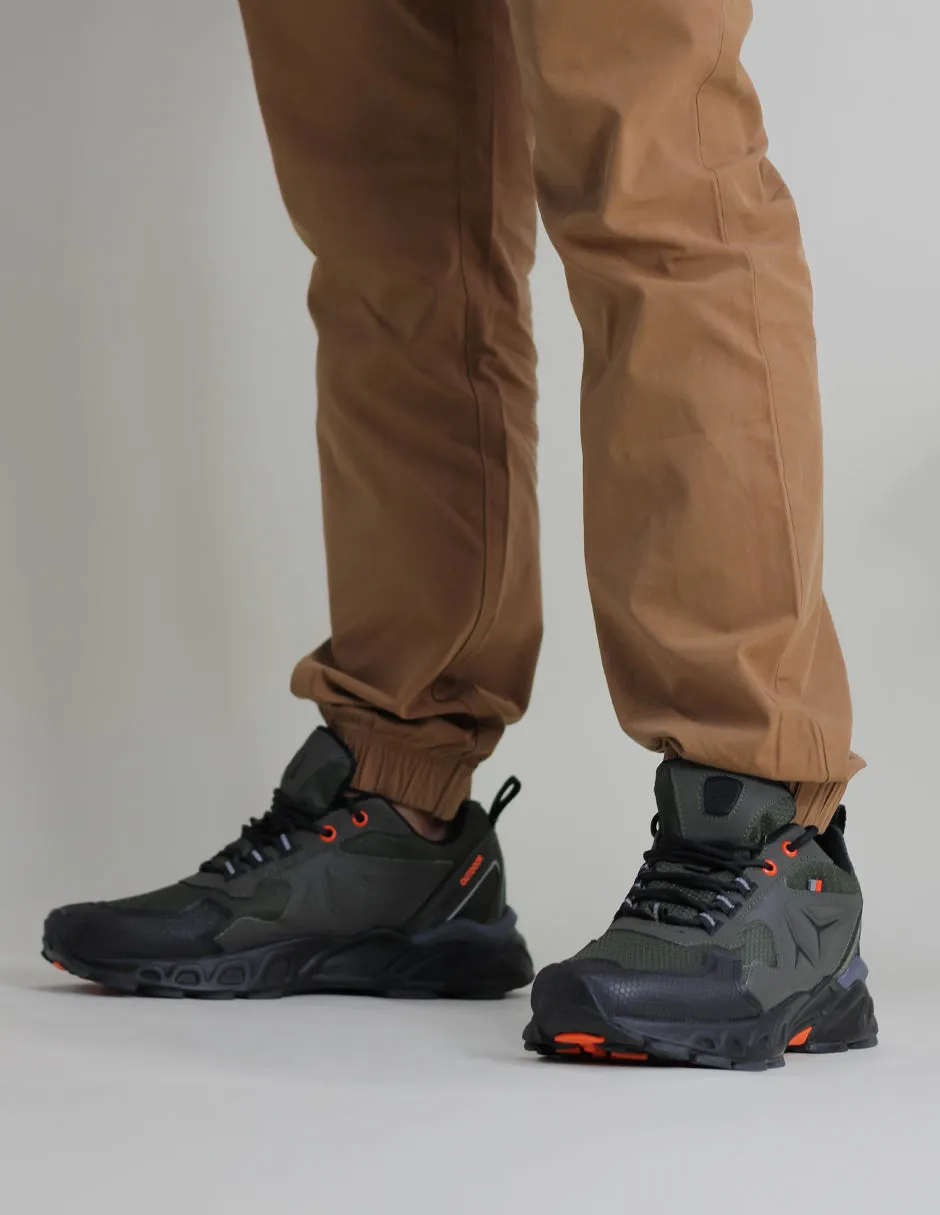CALZADO PARA SENDERISMO HIKE EN  TEXTIL  VERDE