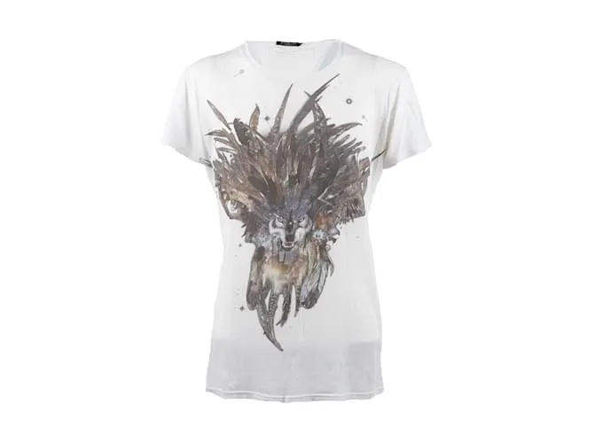 Camiseta Balmain Estampada Blanco 