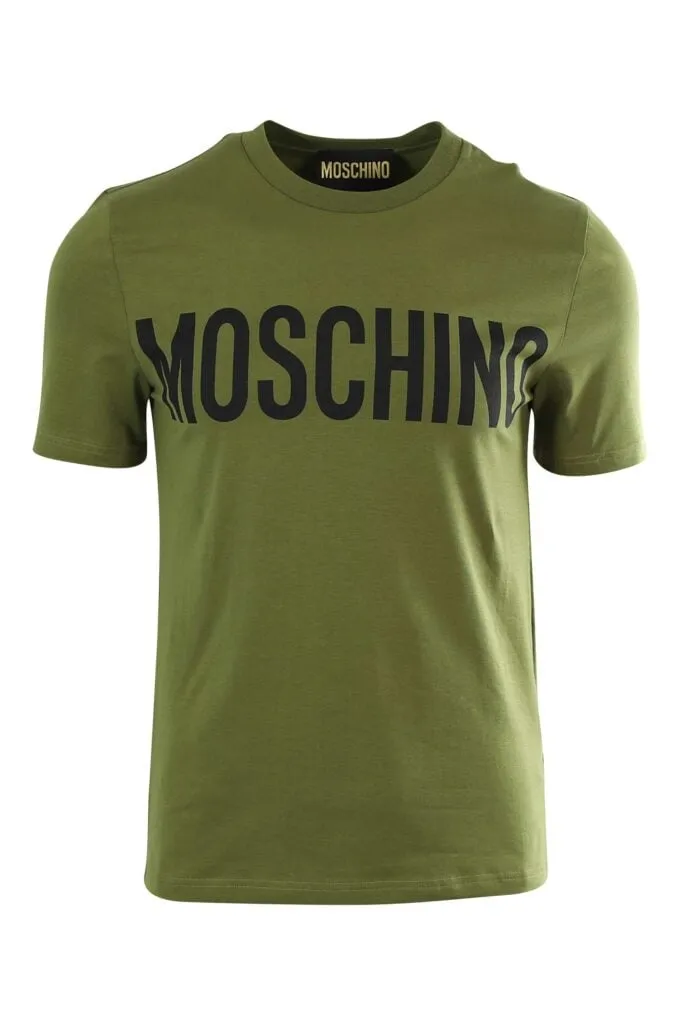 Camiseta verde militar con maxilogo negro