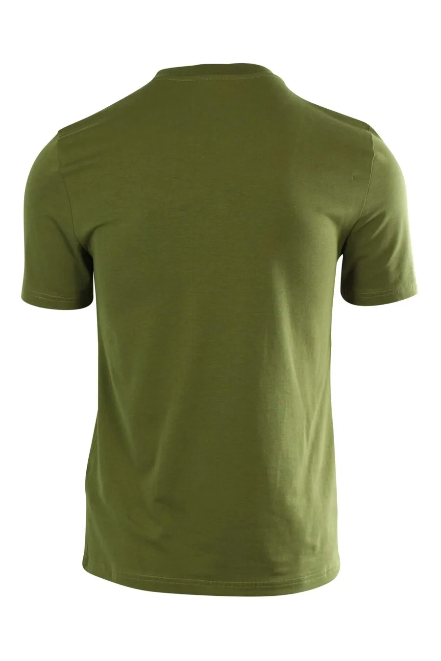 Camiseta verde militar con maxilogo negro