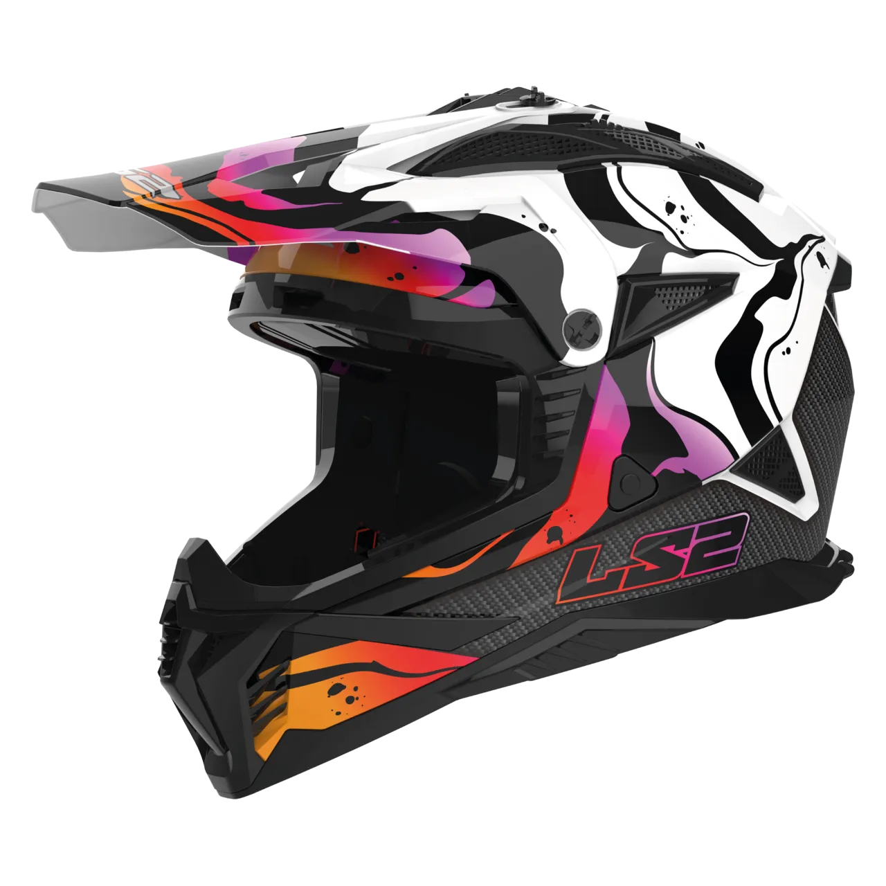 Casco de Cross LS2 MX708 Fast II Blanco Lavado 