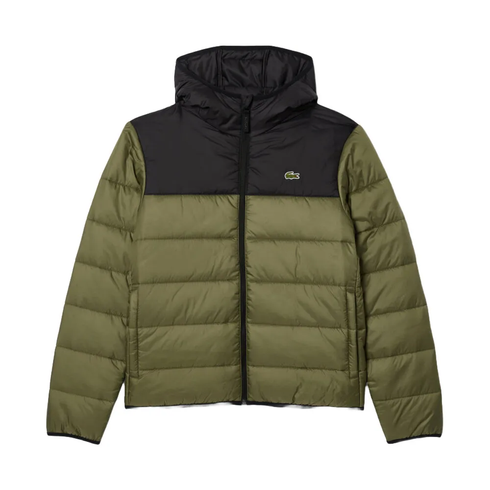 Cazadora Verde Acolchada Lacoste Impermeable Kaki Noir M
