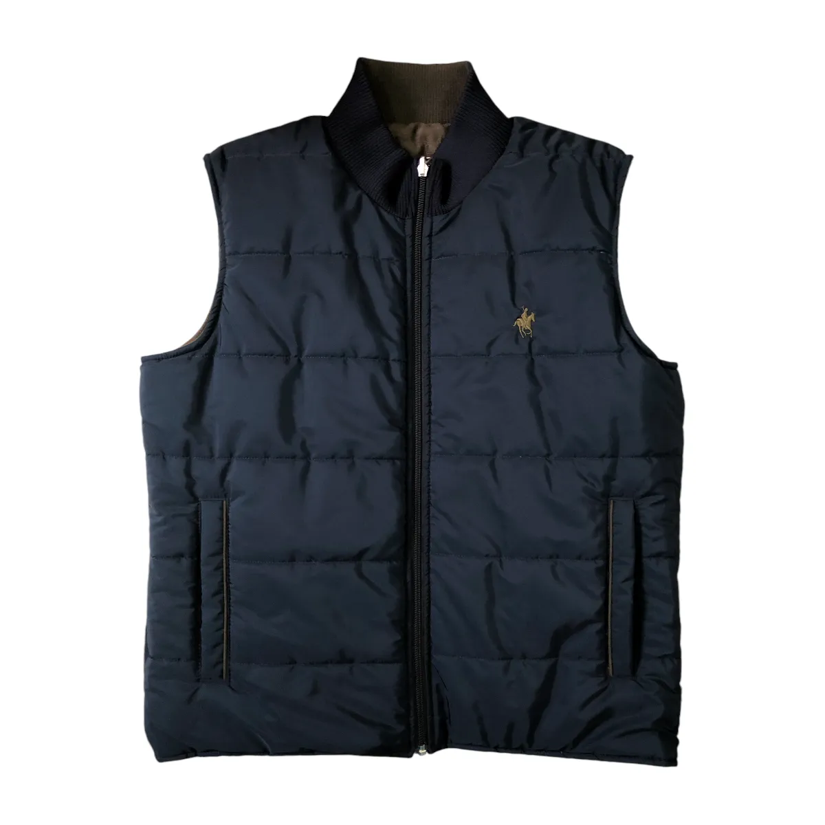 Chaleco Doble Vista Marino/Verde Polo Team