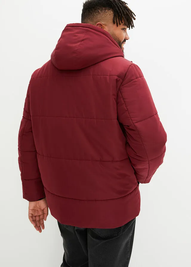 Chaqueta guateada rojo avellana