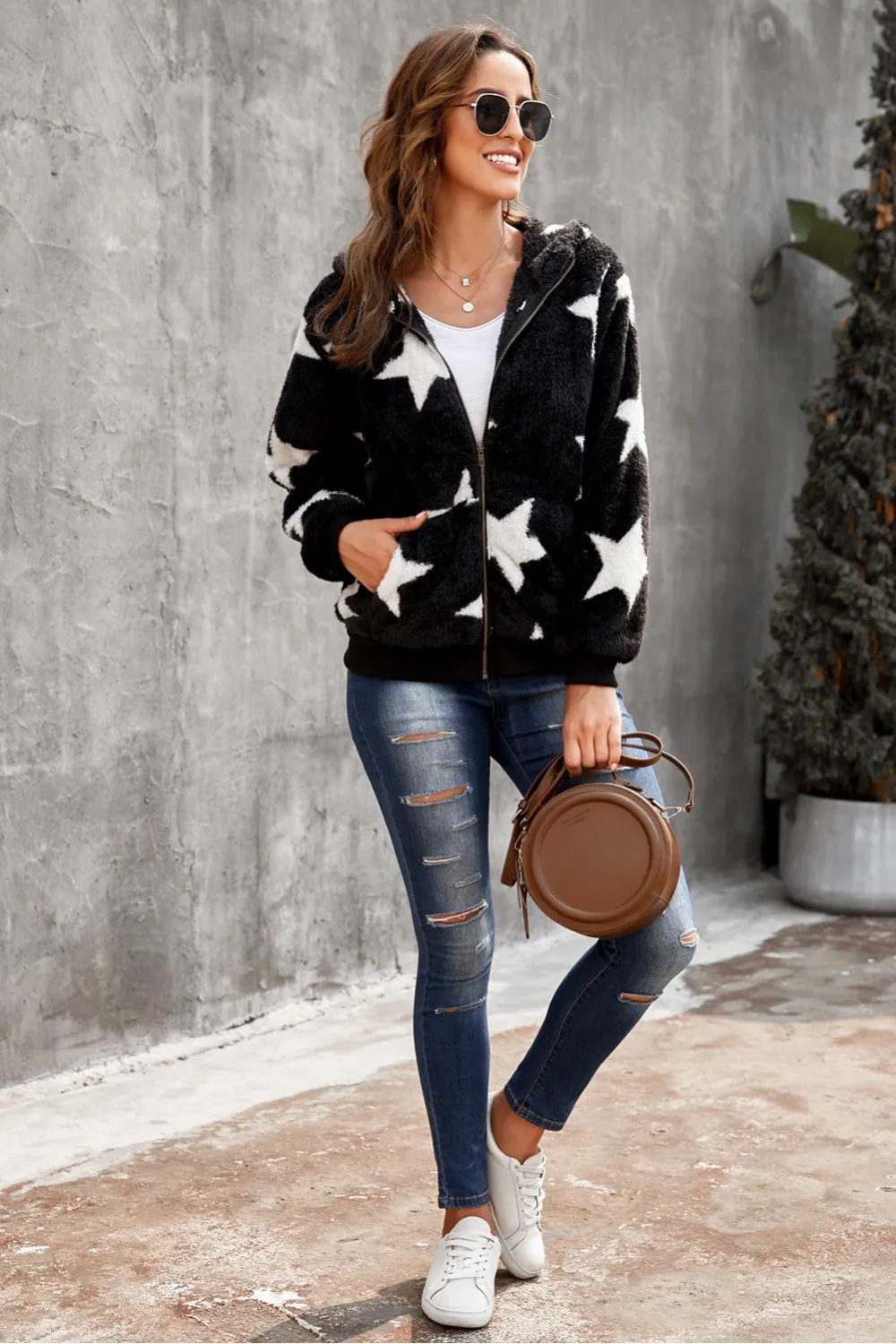 Chaqueta polar negra