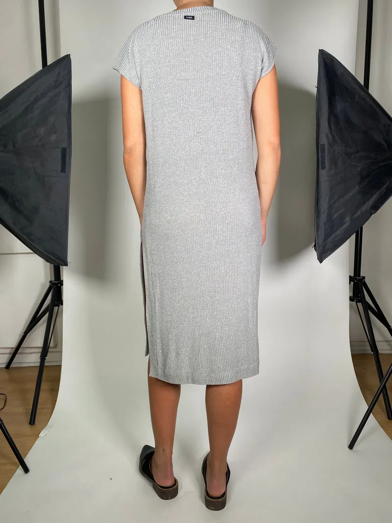 CHER Vestido Maxi Gris