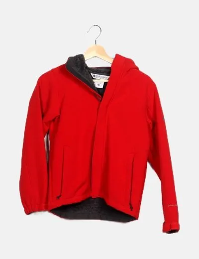 Columbia Chaqueta roja impermeable