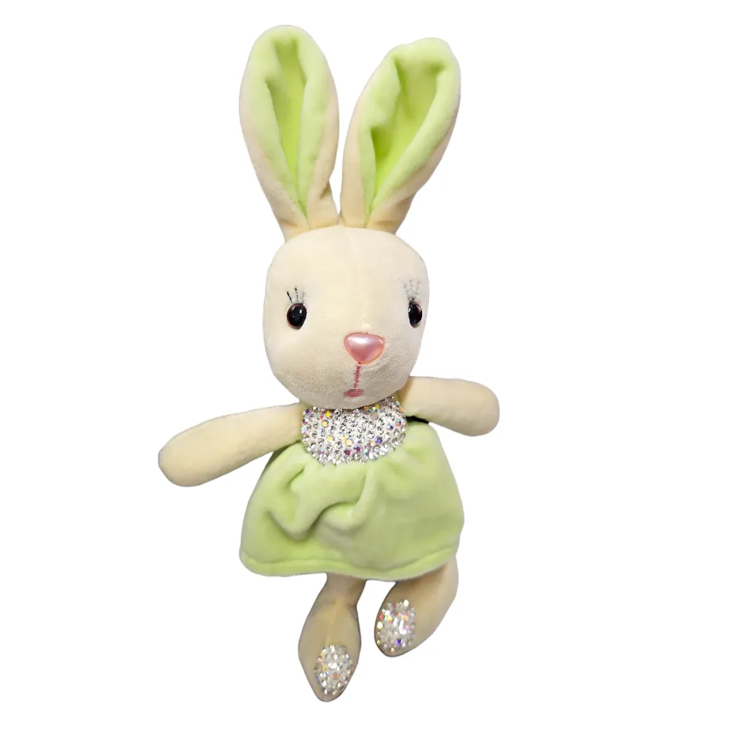 Conejita peluche verde