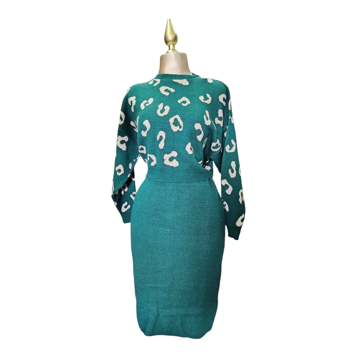 Conjunto De 2 Piezas Color Verde Vaquita Para Dama OM