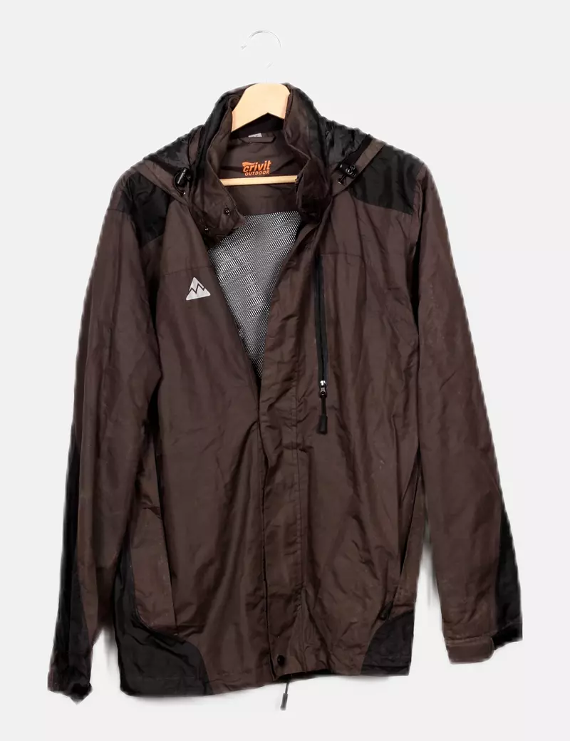 Crivit Chaqueta impermeable negra