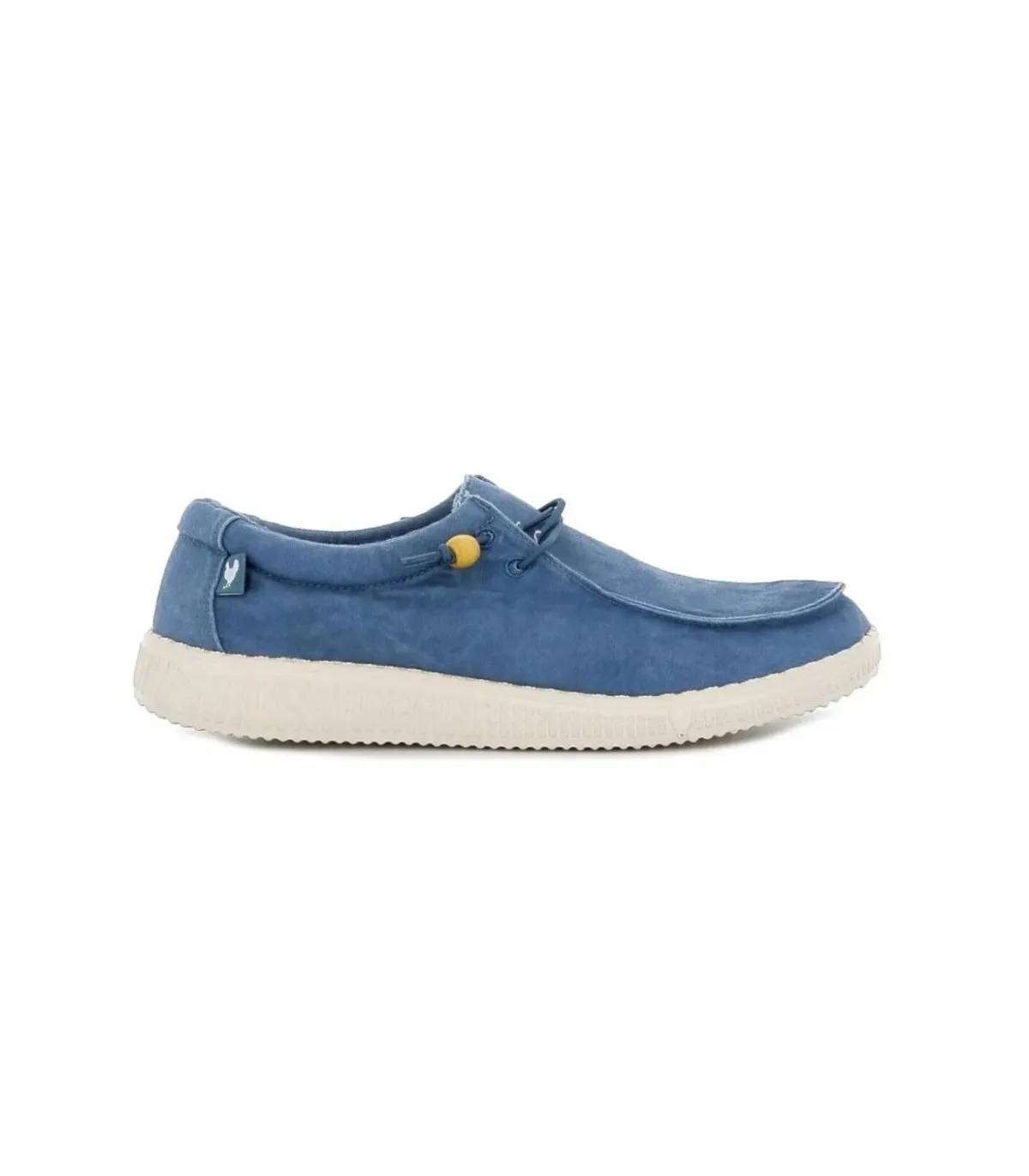 Deportivo lona azul mujer.