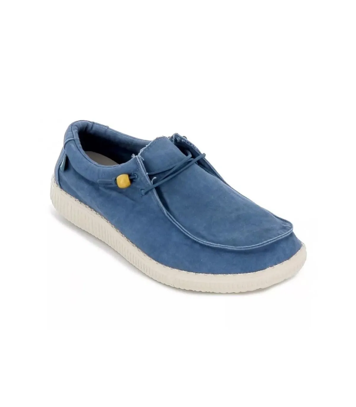 Deportivo lona azul mujer.
