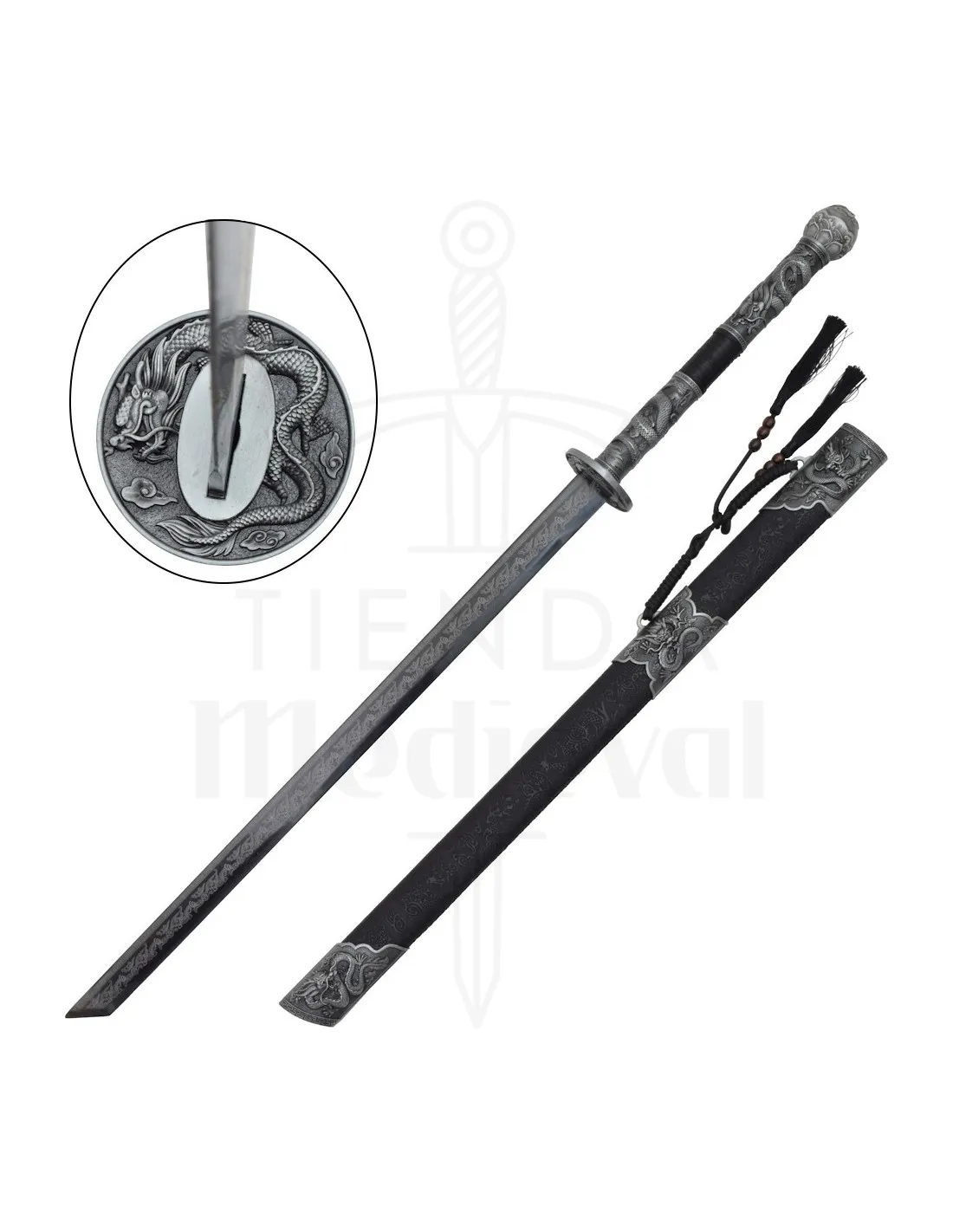Espada china tradicional Dragón, dinastía Tang (108 cm.)