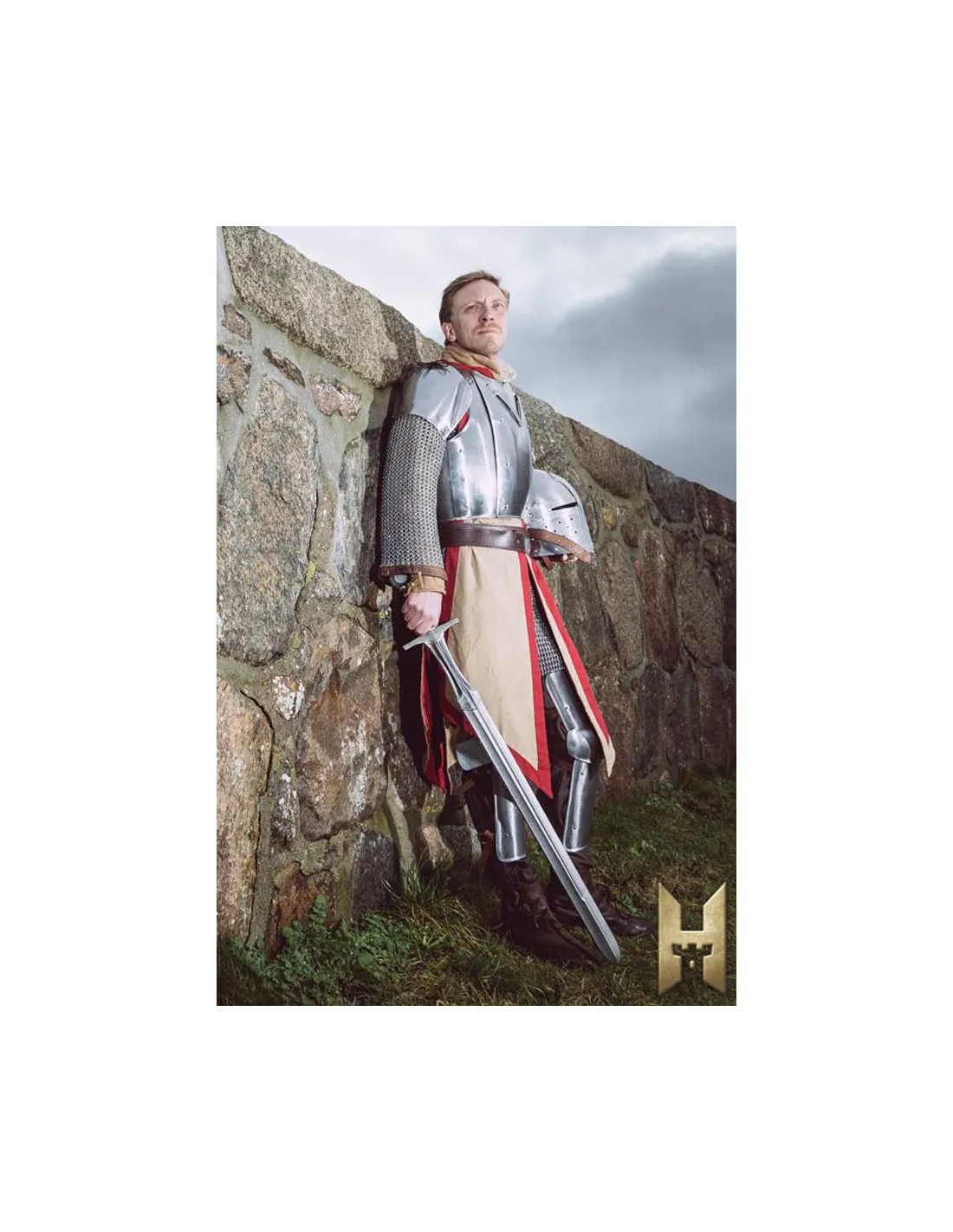 Espada de caballero serie Stronghold, color metal