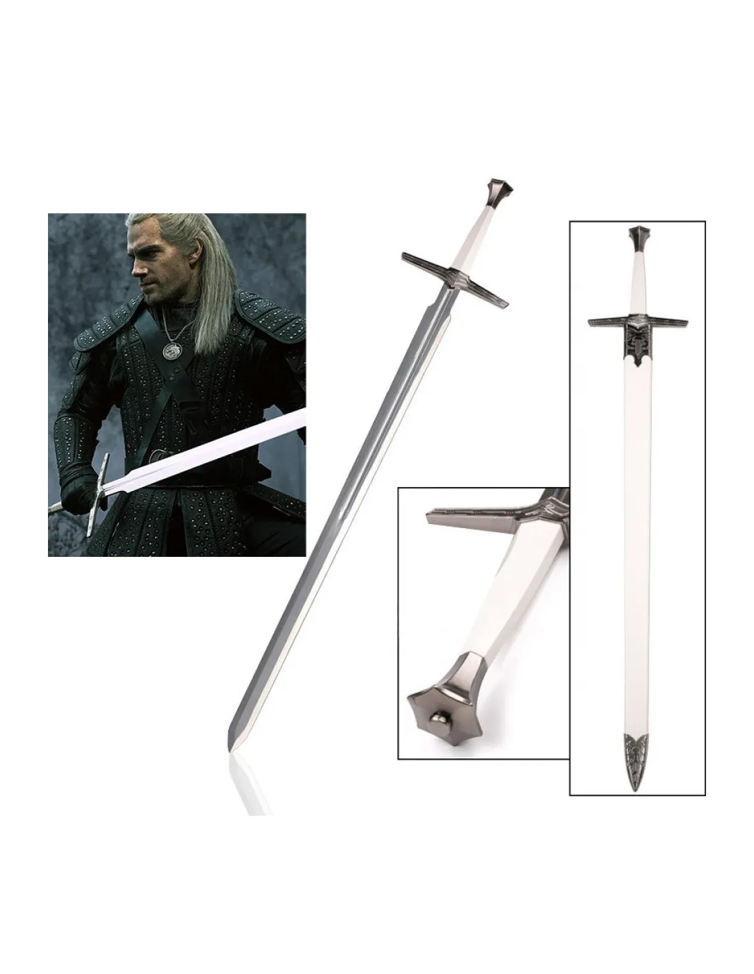 Espada plateada Geralt de Rivia, the Witcher, versión Netflix