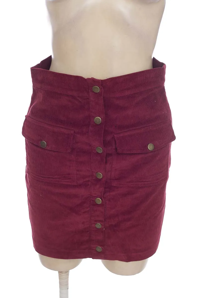 FALDA COLOR ROJO  PLUR