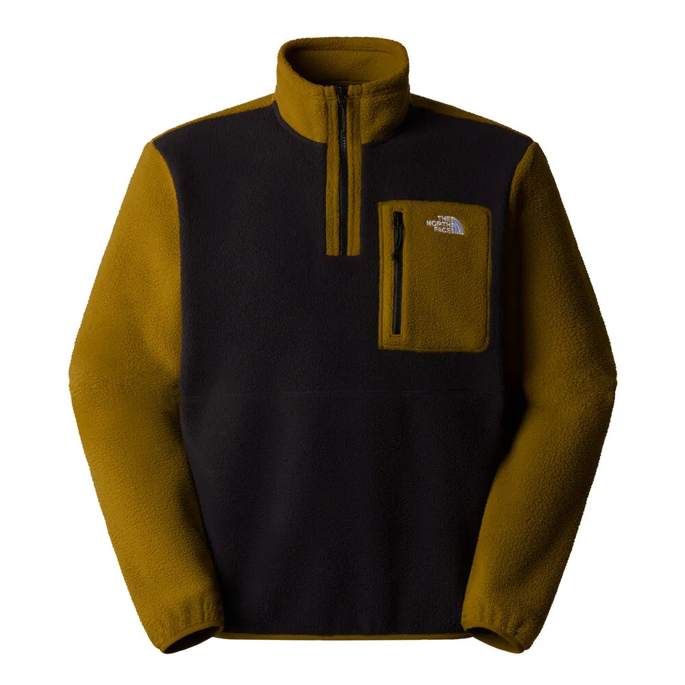 FORRO POLAR NEGRO Y VERDE CON CREMALLERA 1/4 THE NORTH FACE YUMIORI BLACKMOSS GREEN S