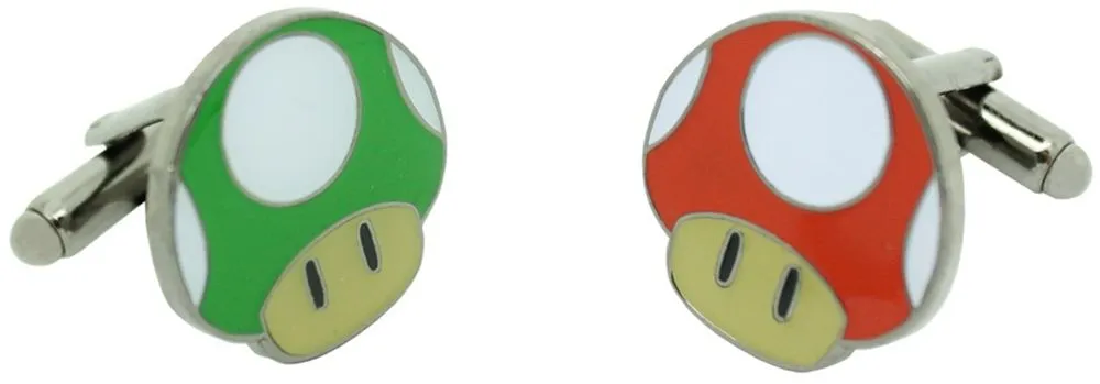 Gemelos para camisa Seta Roja y Verde Super Mario Bros.