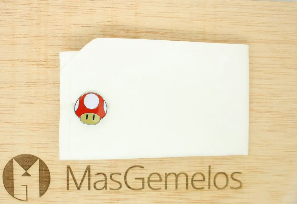 Gemelos para camisa Seta Roja y Verde Super Mario Bros.