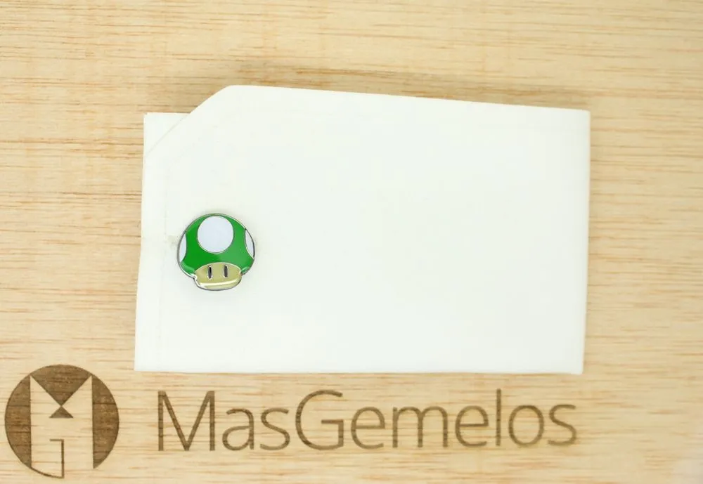 Gemelos para camisa Seta Verde Super Mario Bros.