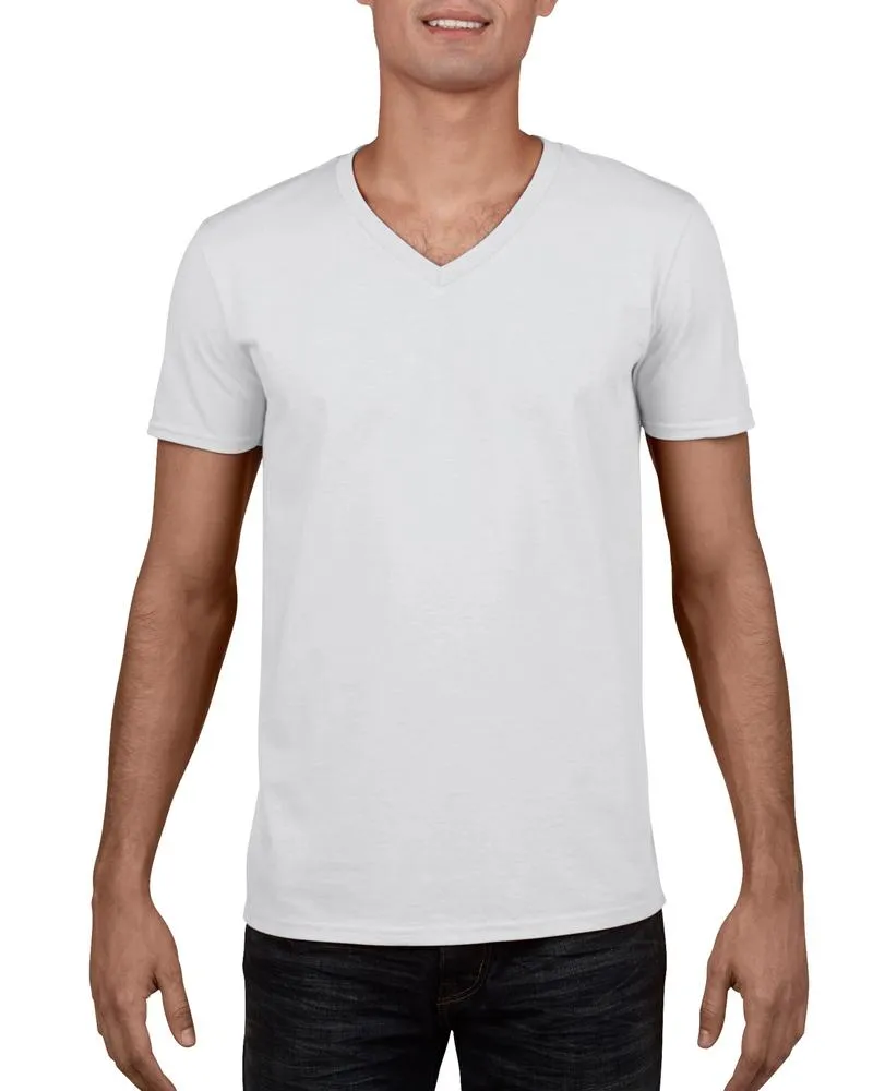 GILDAN GN646  CAMISETA CUELLO V GILDAN  SOFTSTYLE™  BLANCO