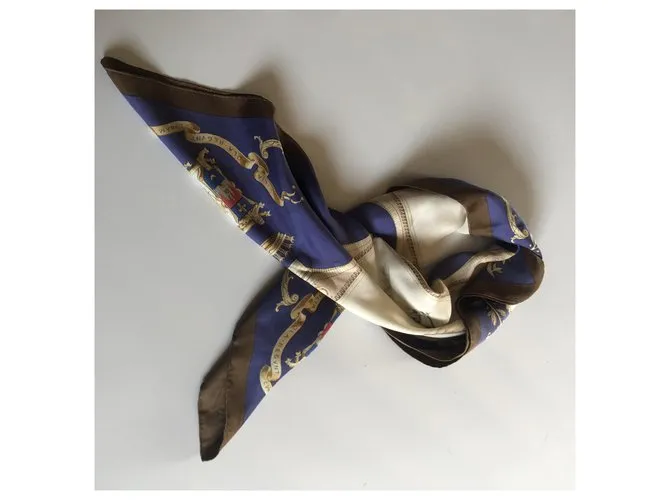 Hermès Burdeos Portes Océane Blanco roto Marrón oscuro Azul marino 