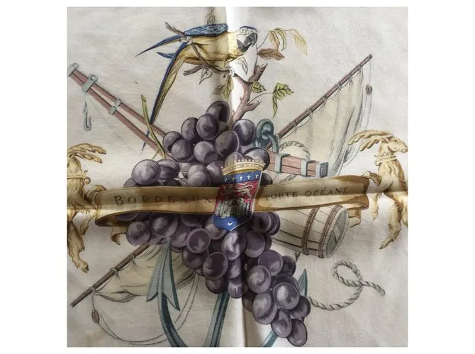 Hermès Burdeos Portes Océane Blanco roto Marrón oscuro Azul marino 