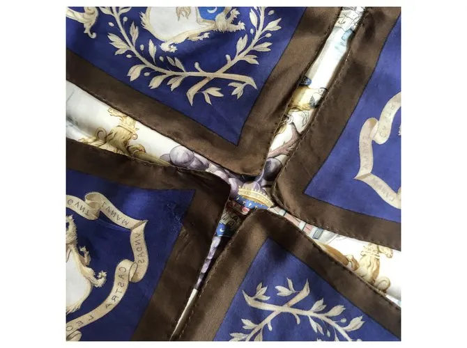 Hermès Burdeos Portes Océane Blanco roto Marrón oscuro Azul marino 