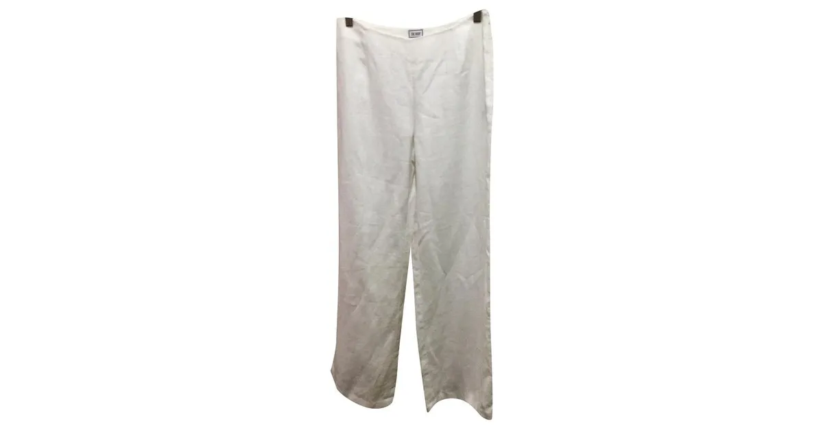 Hobbs Pantalón de lino Marlene Blanco 