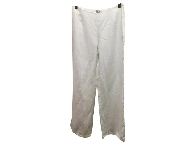 Hobbs Pantalón de lino Marlene Blanco 