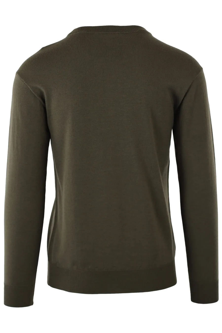 Jersey verde militar de punto con logo oso