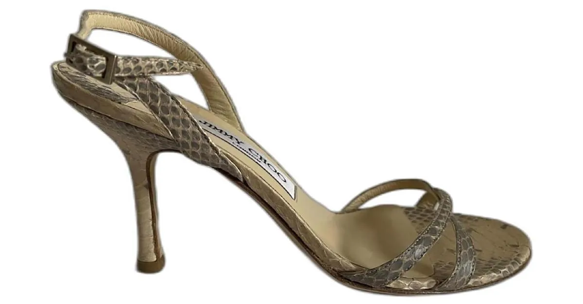 Jimmy Choo Sandalias Beige Gris Gris antracita 