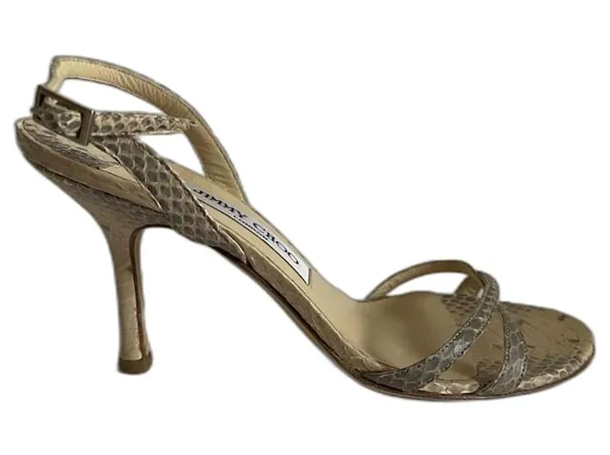 Jimmy Choo Sandalias Beige Gris Gris antracita 