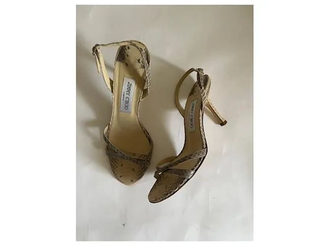 Jimmy Choo Sandalias Beige Gris Gris antracita 