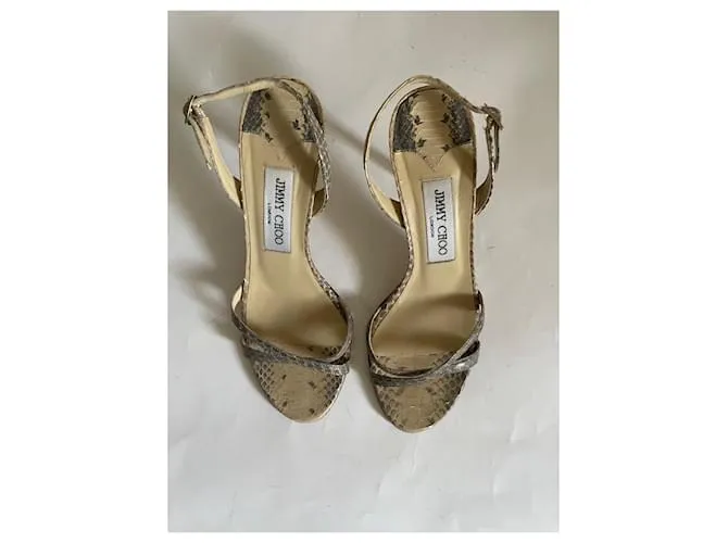 Jimmy Choo Sandalias Beige Gris Gris antracita 